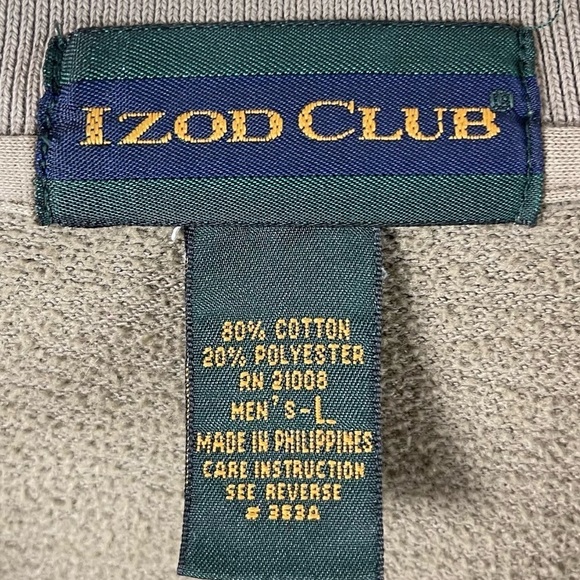 Izod Club Gearhart Golf Links Large Polo Pullover Sweatshirt Sweater - Picture 6 of 8